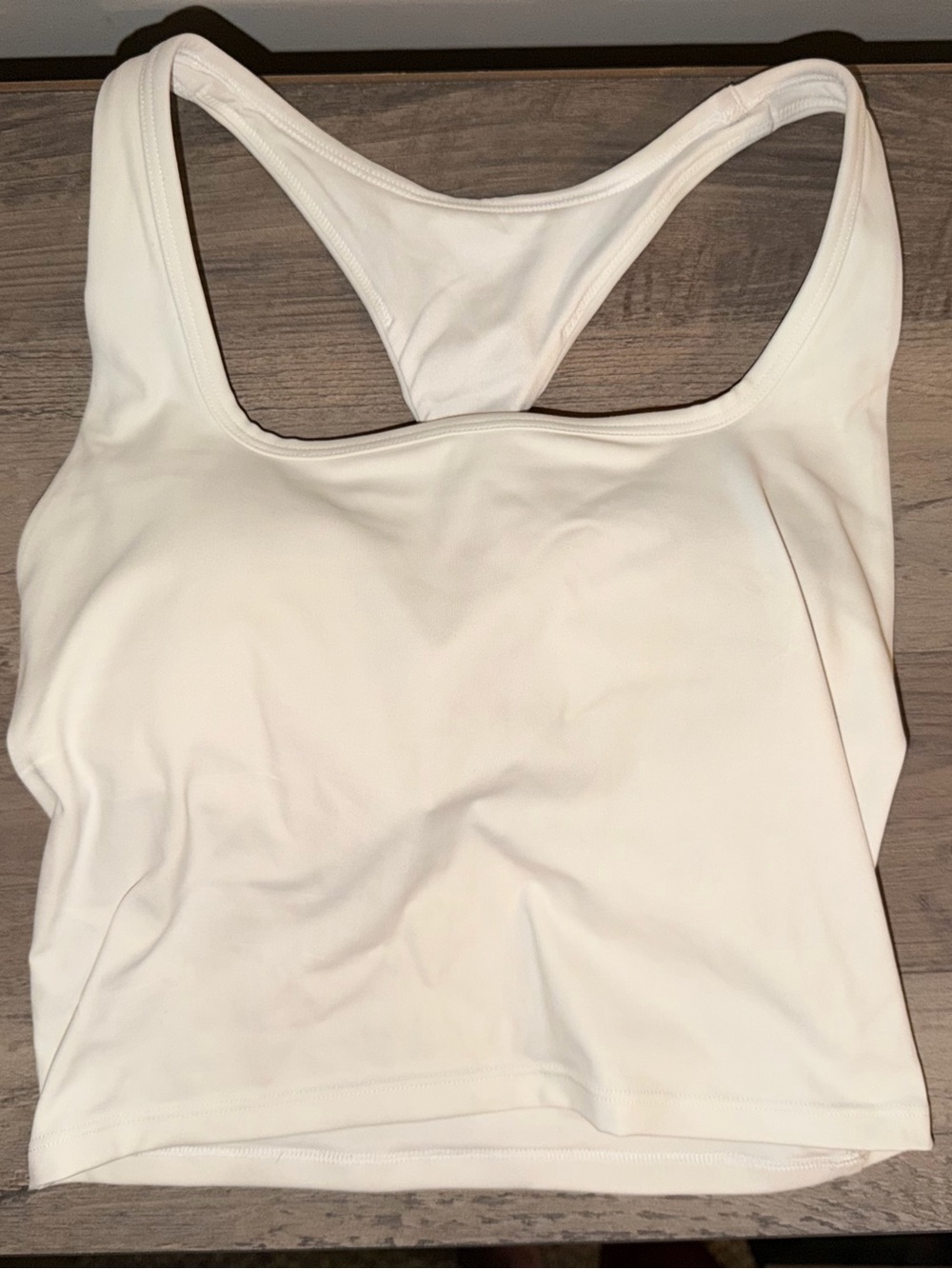 Gilly Hicks White Racerback Crop Tank Top